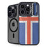 Iceland Flag Distressed iPhone 14 Pro Max Kickstand Case